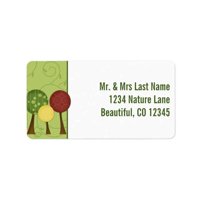 Retro Trees Address Labels (Front)