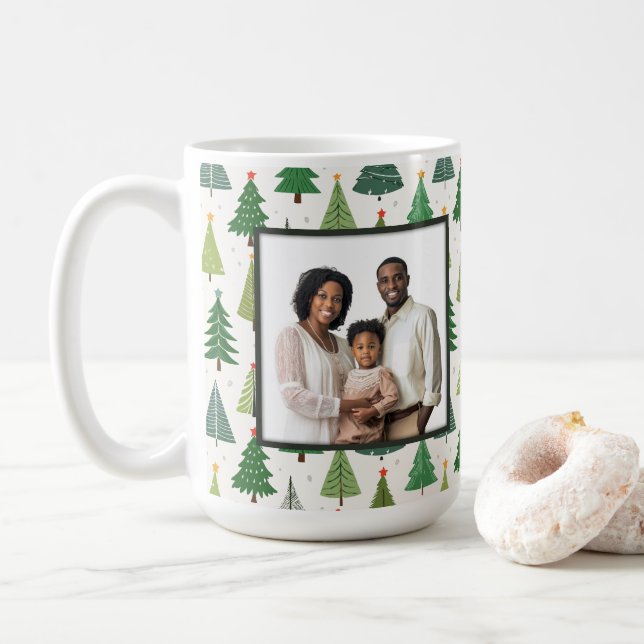 Retro Trees Coffee Mug (With Donut)