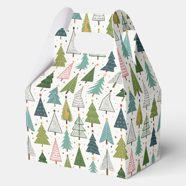 Retro Trees Favor Box (Back)