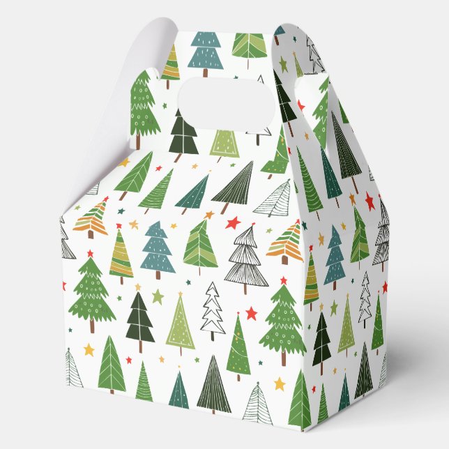 Retro Trees Favor Box (Back)