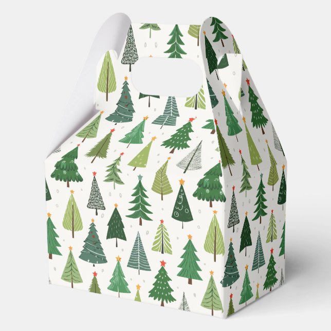 Retro Trees Favor Box (Back)