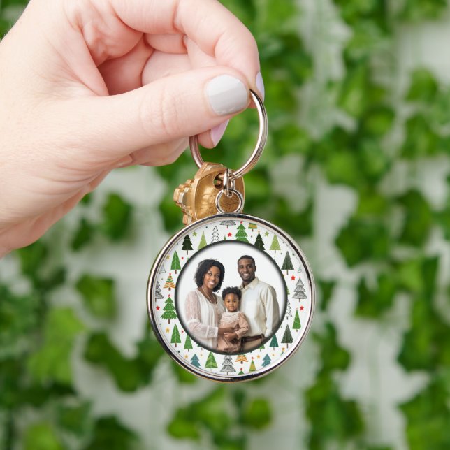 Retro Trees Keychain (Hand)