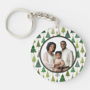 Retro Trees Keychain