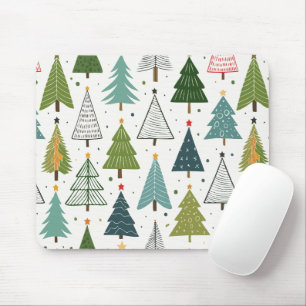 Retro Trees Mouse Pad