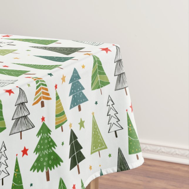 Retro Trees Tablecloth (In Situ)