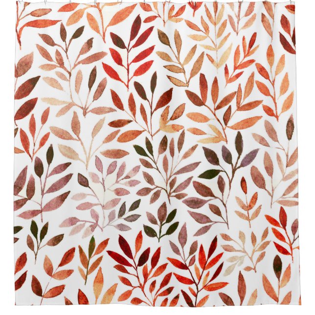 Retro trees, watercolor seamless pattern. (Front)