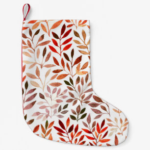 Retro trees, watercolor seamless pattern. small christmas stocking