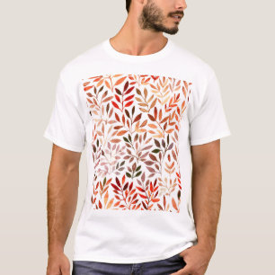 Retro trees, watercolor seamless pattern. T-Shirt
