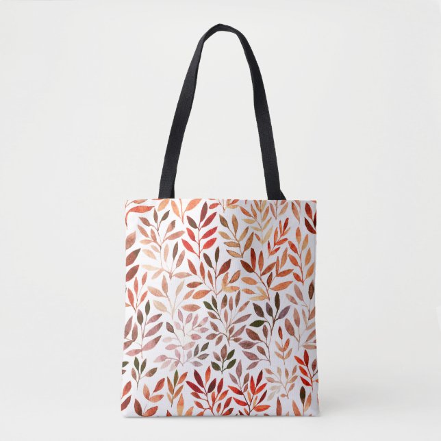 Retro trees, watercolor seamless pattern. tote bag (Front)