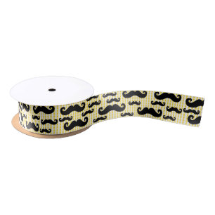 Retro Trendy Handlebar Moustache Satin Ribbon