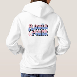 Retro Trendy Hippie Bubble Text Oversized Hoodie