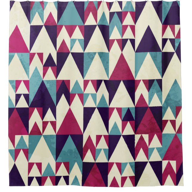 Retro Triangle Geometric Seamless Pattern (Front)