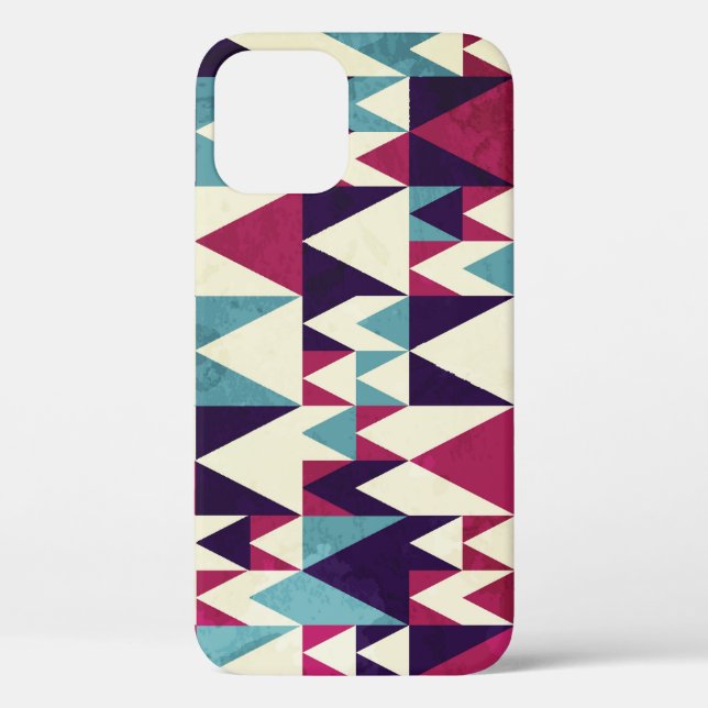 Retro Triangle Geometric Seamless Pattern Case-Mate iPhone Case (Back)