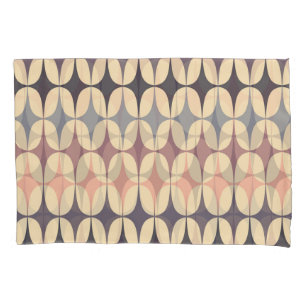 Retro Triangles Abstract Geometric Pattern Pillowcase