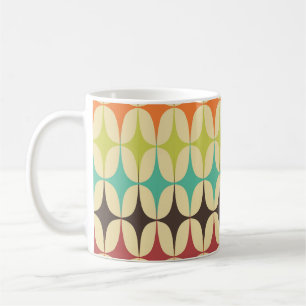 Retro Triangles: Geometric Pattern Throwback Coffee Mug