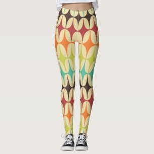 Retro Triangles: Geometric Pattern Throwback Leggings