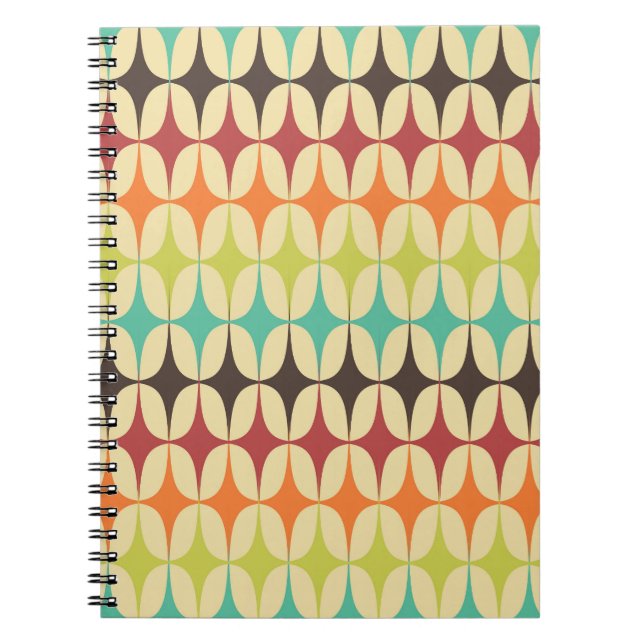 Retro Triangles: Geometric Pattern Throwback Notebook (Front)