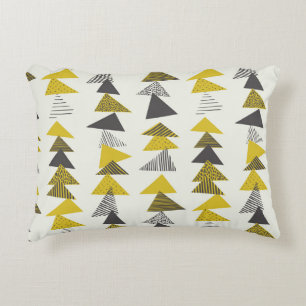 Retro Triangles: Varied Seamless Pattern. Accent Pillow