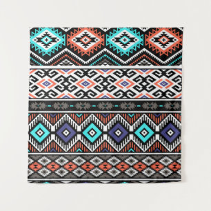 Retro Tribal Navajo: Geometric Seamless. Tapestry