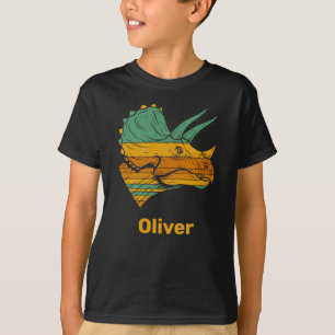 Retro Triceratops Dinosaur T-Shirt