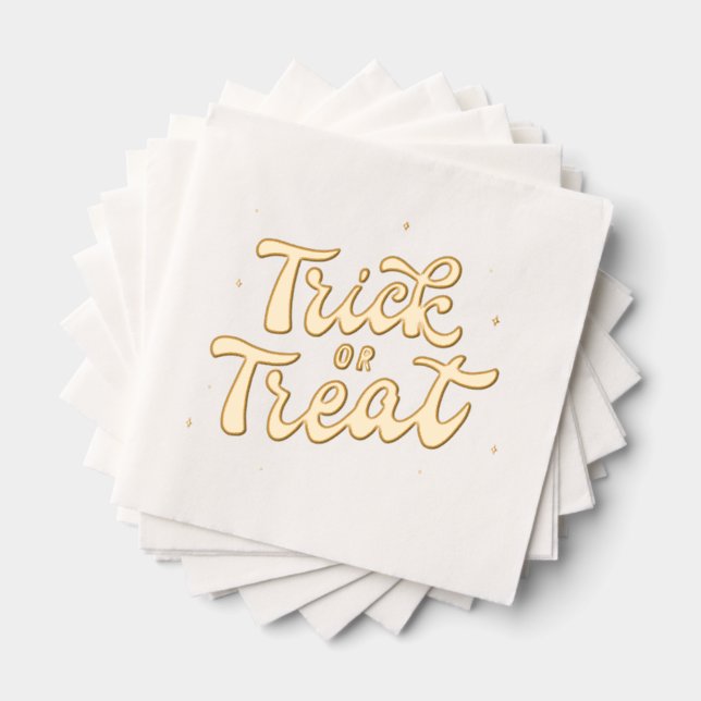 Retro Trick or Treat Foil Napkins (Insitu (Stacked))