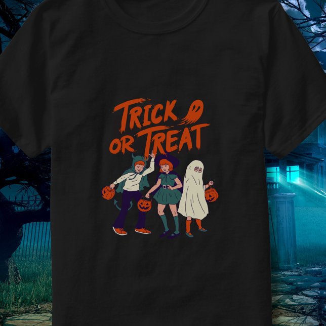 Retro Trick or Treat Kids Halloween Shirt (Creator Uploaded)