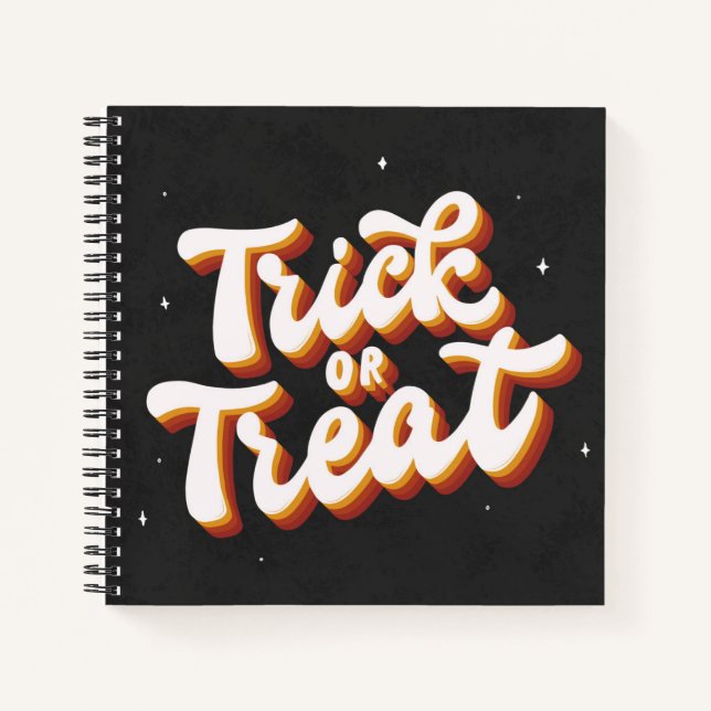 Retro Trick or Treat Notebook (Front)