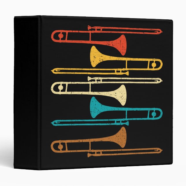 Retro Trombone - Jazz Binder (Front/Spine)