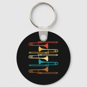 Retro Trombone - Jazz Keychain