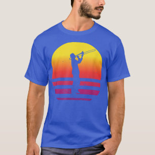 Retro Trombone Jazz Musical Instrument Trombone Br T-Shirt