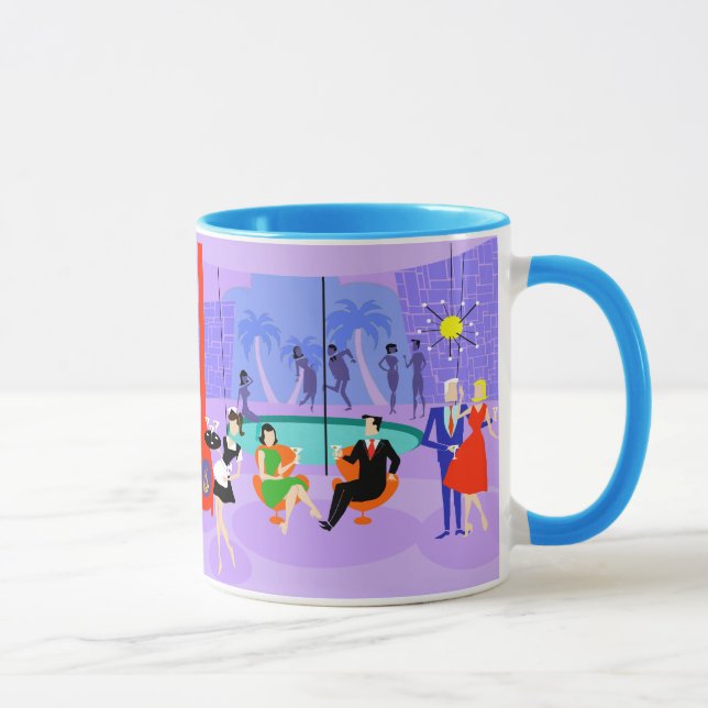 Retro Tropical Cocktail Party Mug (Right)