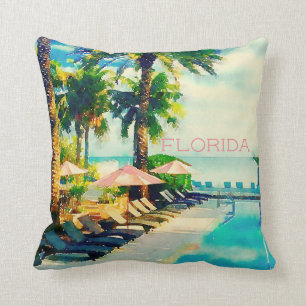Retro tropical cushion