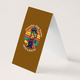 Retro Tropical Fruit Smoothie Shop Juice Bar Business Card