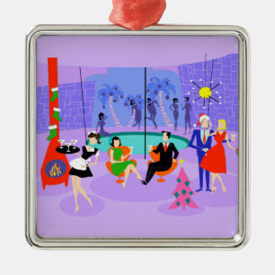 Retro Tropical Noël Ornement de Noël