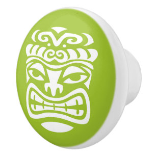 Retro Tropical Tiki Beach Ceramic Knob