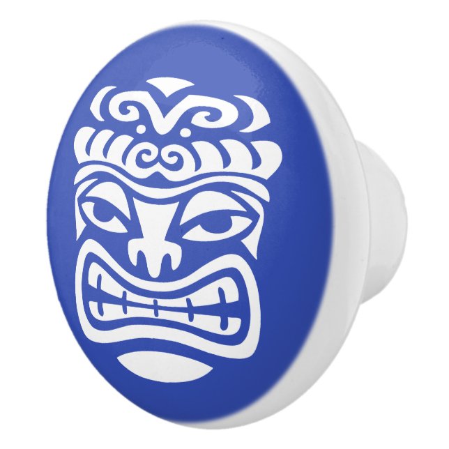 Retro Tropical Tiki Beach Ceramic Knob (Right)