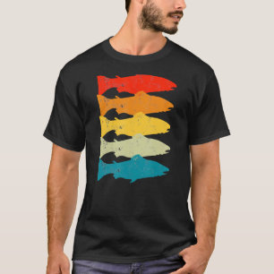 Retro Trout Fishing Fly Fishing Dad Grandpa Stream T-Shirt