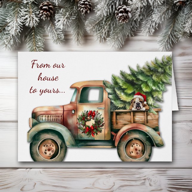 Retro Truck Bulldog Christmas (Creator Uploaded)