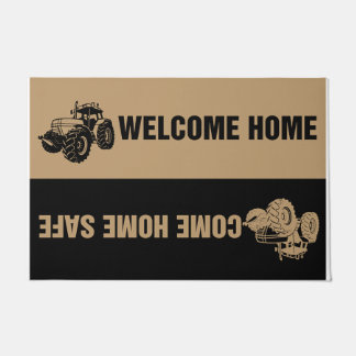 Retro Truck Doormat, Welocme Goodbye Doormat