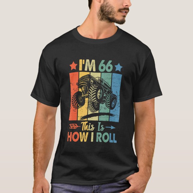 Retro Trucker Birthday This's How I Roll 66th Birt T-Shirt (Front)