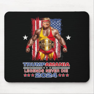 Retro Trump Funny Wrestling Meme Trumpamania 2024 Mouse Pad