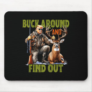 Retro Trump Hunting Deer Camo Funny Buck Around An Mouse Pad