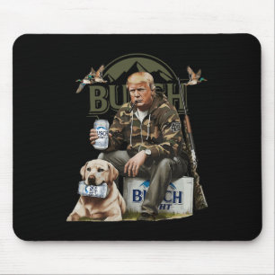 Retro Trump Hunting Deer Funny Beer Drinking Beer Mouse Pad