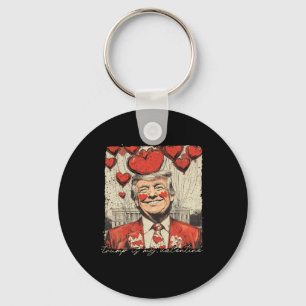 Retro Trump Is My Valentine Trump Valentine's Day Keychain