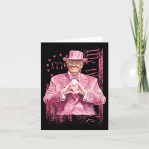 Retro Trump Pink 45 47 Usa 1776 Flag We The People Card
