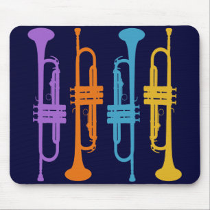 RETRO TRUMPETS MOUSE PAD