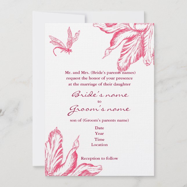 Retro Tulip Invitation (Front)