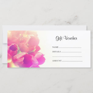 Retro tulips rack card / gift voucher