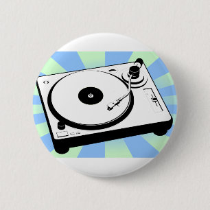 Retro Turntable 2 Inch Round Button