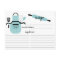 Retro Turquoise Apron Kitchen Tools Recipe Card